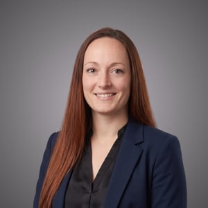 un portrait de Marie-Ève Lecomte chez Communications Pomerleau